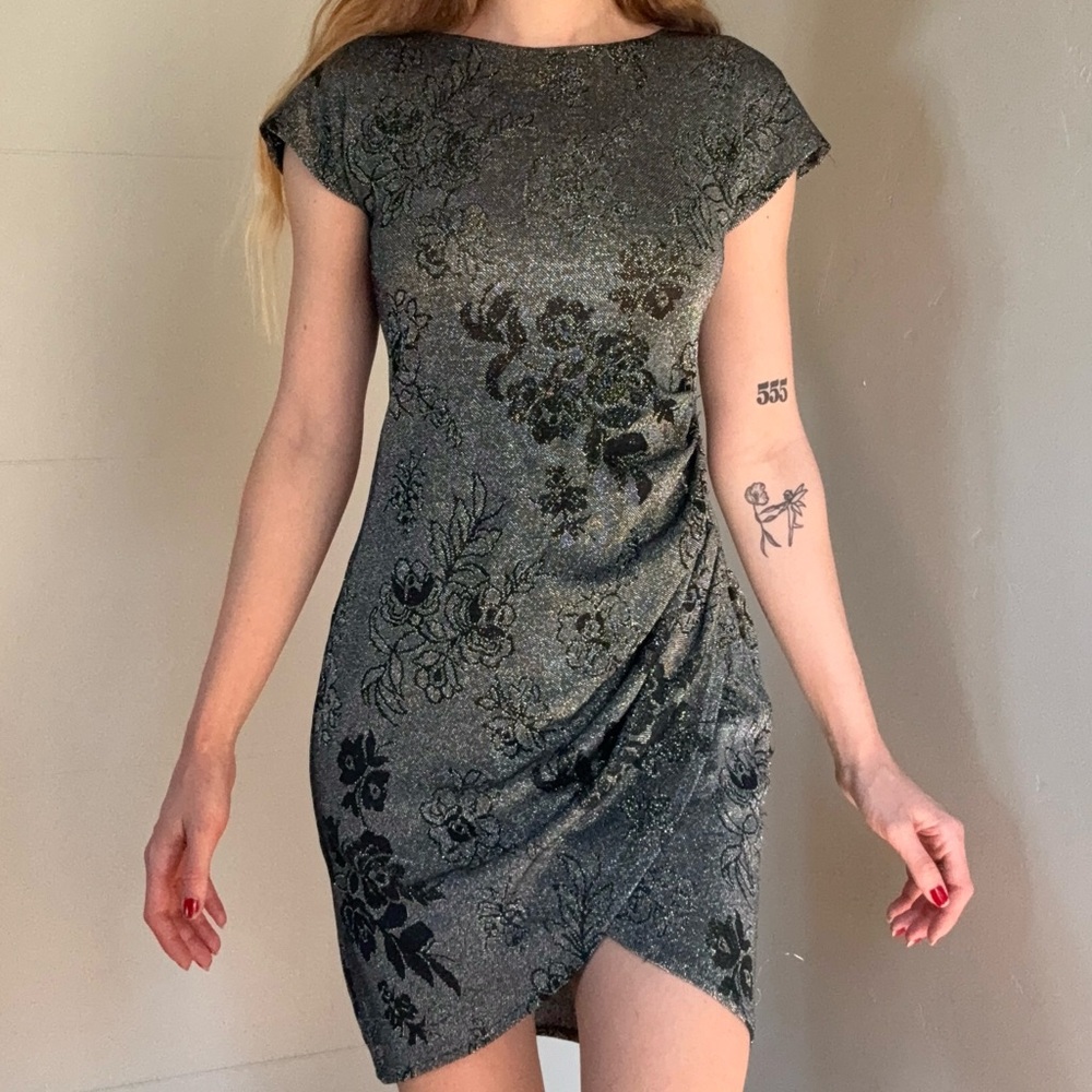Vintage 80s All That Jazzy Floral Midi Dress